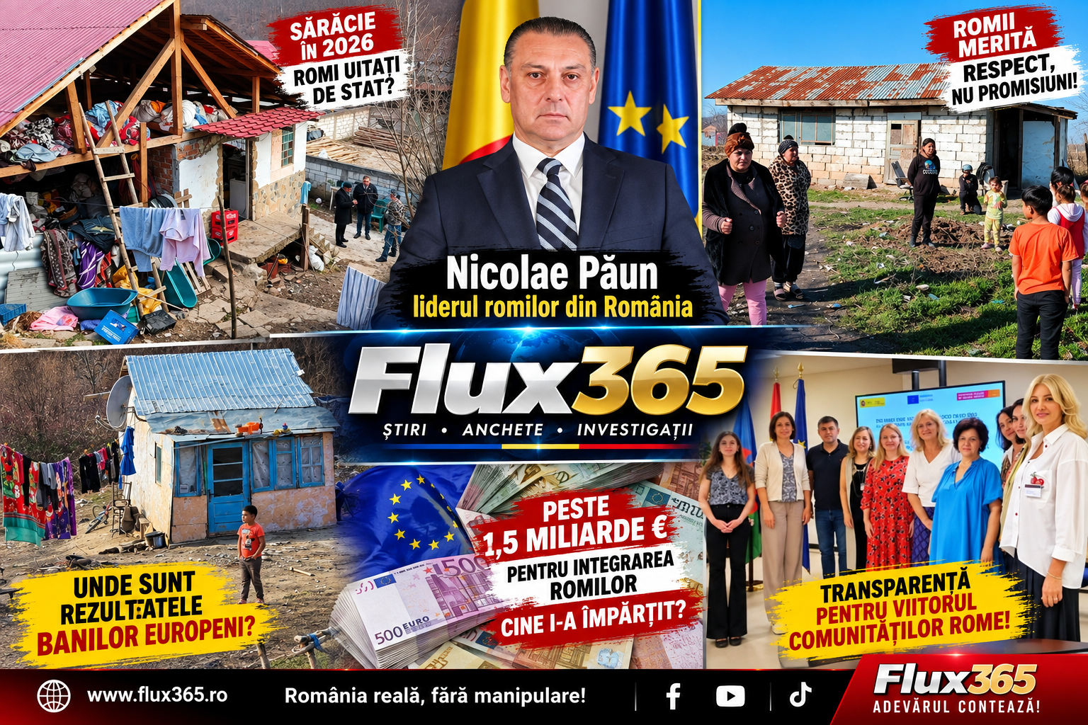 NICOLAE PĂUN DESCHIDE DOSARUL BANILOR PENTRU ROMI: „ARĂTAȚI CINE A PRIMIT FONDURILE!” MAREA ÎNTREBARE DESPRE CELE PESTE 1,5 MILIARDE DE EURO
