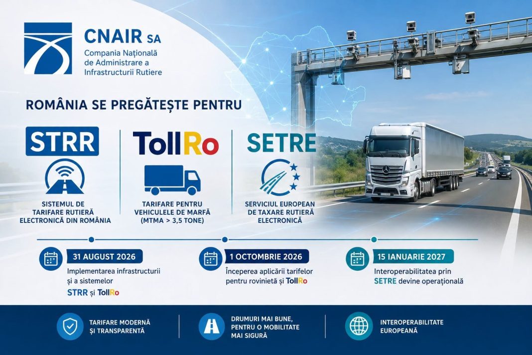 UNTRR: TollRo poate majora cu până la 8% costurile transportului intern. Transportatorii cer amânarea sancțiunilor